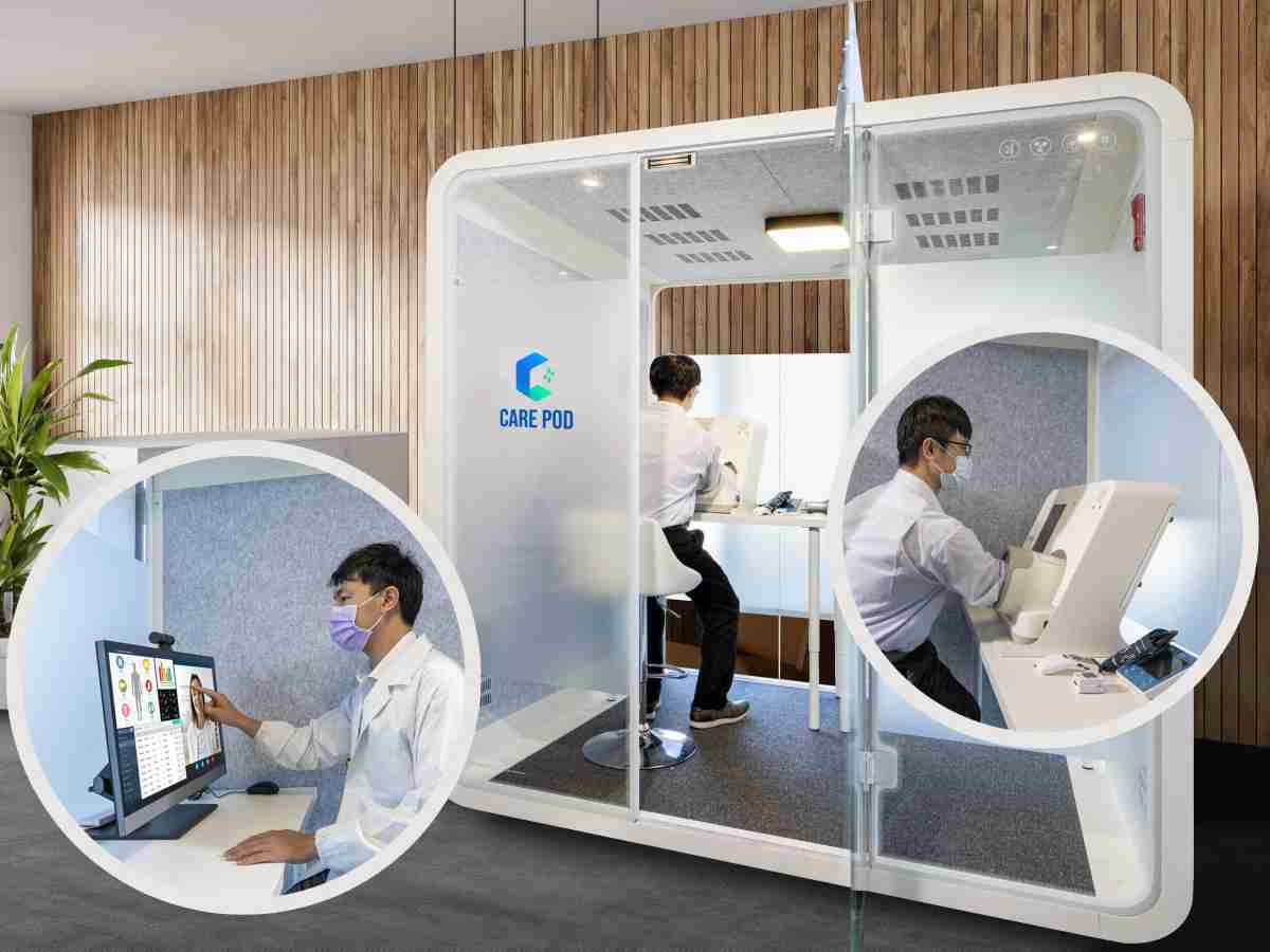 达擎于医疗科技展中展出＂远距诊疗舱＂，，，以因应医疗数字化及社会高龄化趋势下、、、、复诊及慢性病患等族群对于远距看诊需求逐渐升高所推出的创新整合方案。。多功能合一、、高隐私性的远距诊疗舱可根据病患端与医师端的不同需求，，提供弹性化及客制化功能，，节省医生和病患的精力及时间